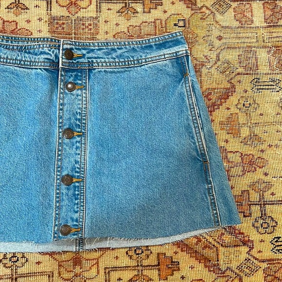 Litz denim button down mini skirt medium - Picture 1 of 5